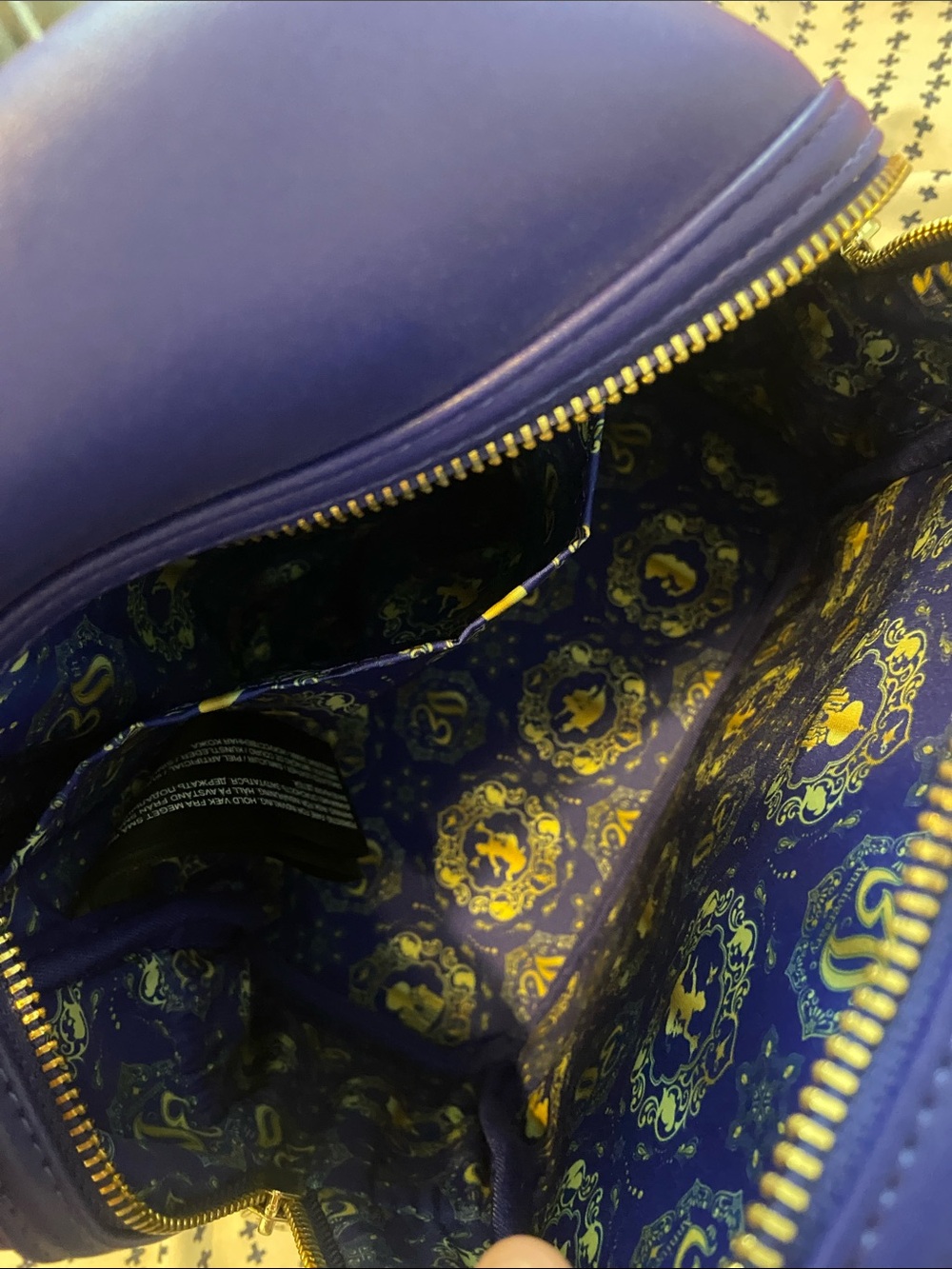 Loungefly Blue and Purple Aladdin Kids Backpack - Picture 3 of 3